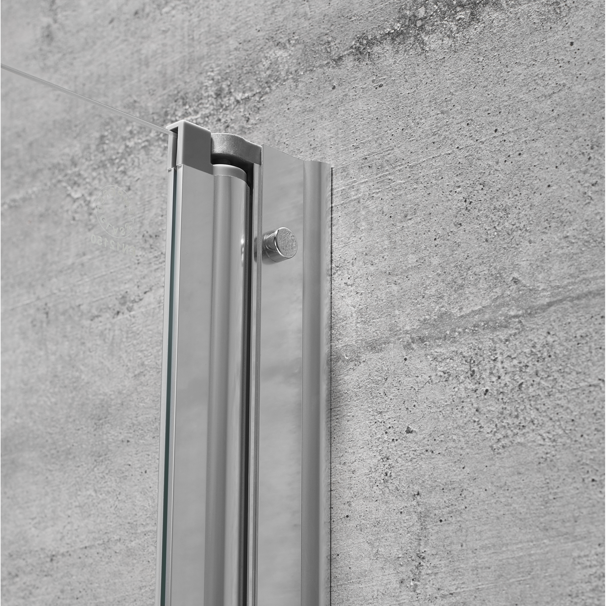 Badewannenfaltwand teilgerahmt, aluminiumfarben, 75 x 140 cm, 1-teilig + product picture