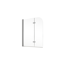 Verkleinertes Bild von Badewannenfaltwand 2-teilig 'Komfort' Echtglas Klar hell, Chromoptik 114 x 140 cm