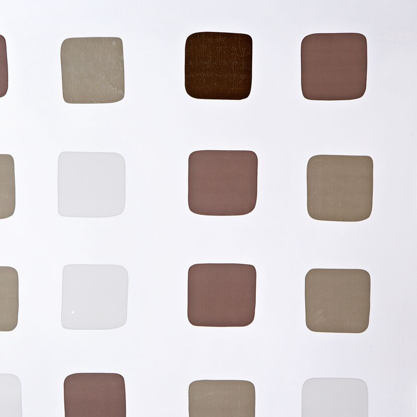 Duschrollo grau mit quadratischem Muster