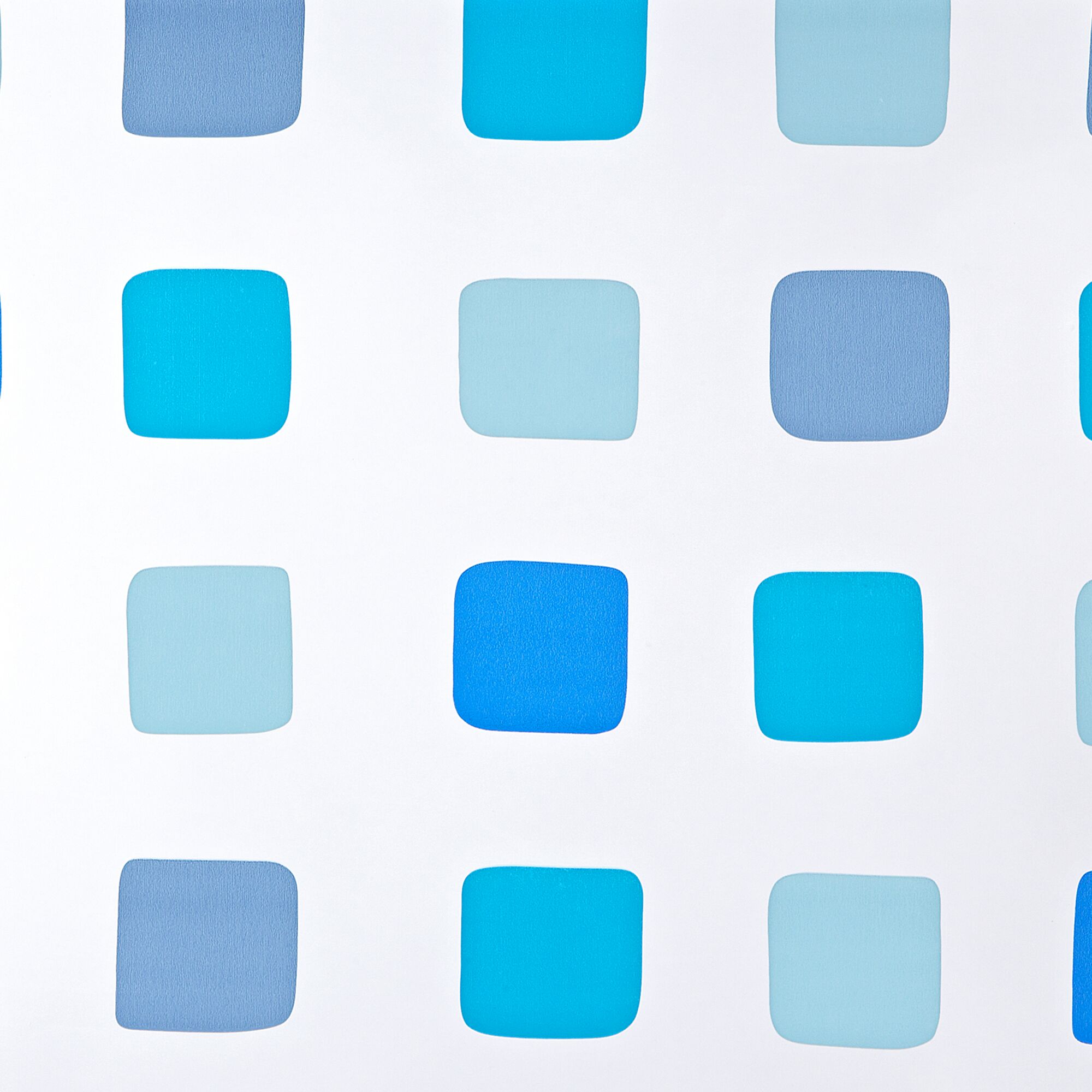 Blaues Duschrollo mit Muster