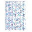 Duschvorhang 'Retro' Folie semitransparent-blau 180 x 200 cm