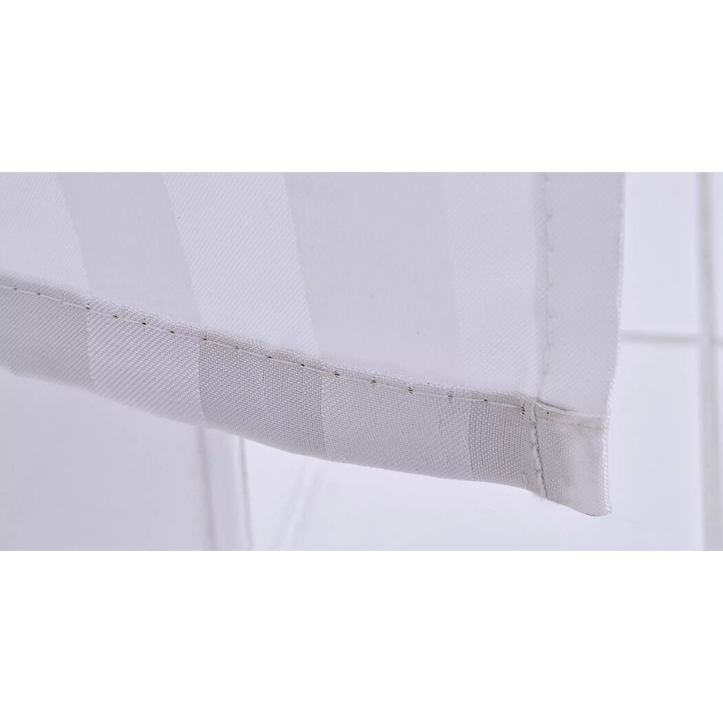 Duschvorhang Textil weiß 180 x 200 cm, Beschwerungsband