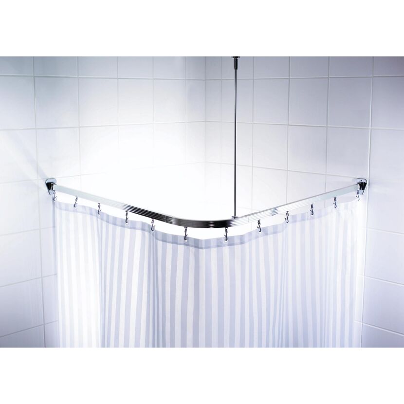 Vorhangschiene chrom 90 x 90 cm