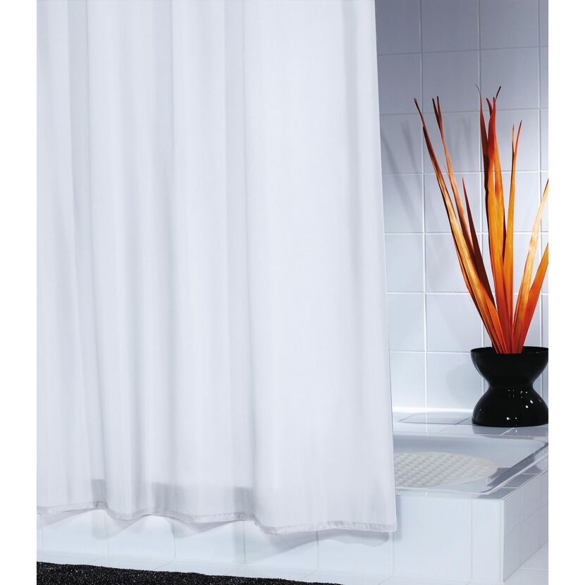 Duschvorhang Textil 'Madison' weiß 240 x 180 cm