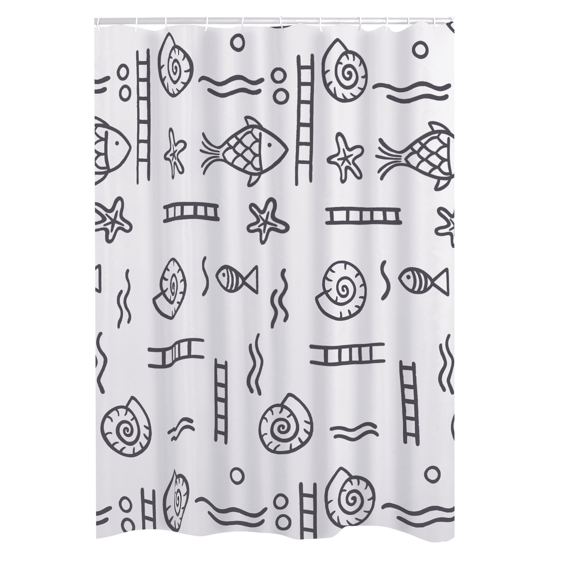 Duschvorhang Textil Neptun 120 x 200 cm