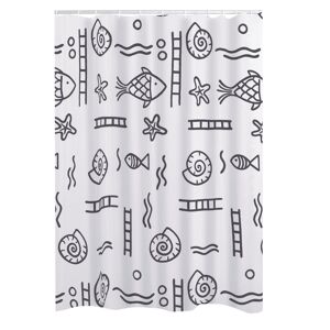 Duschvorhang Textil Neptun 120 x 200 cm