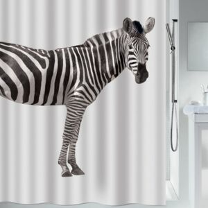 Duschvorhang Zebra Black 180 x 200 cm