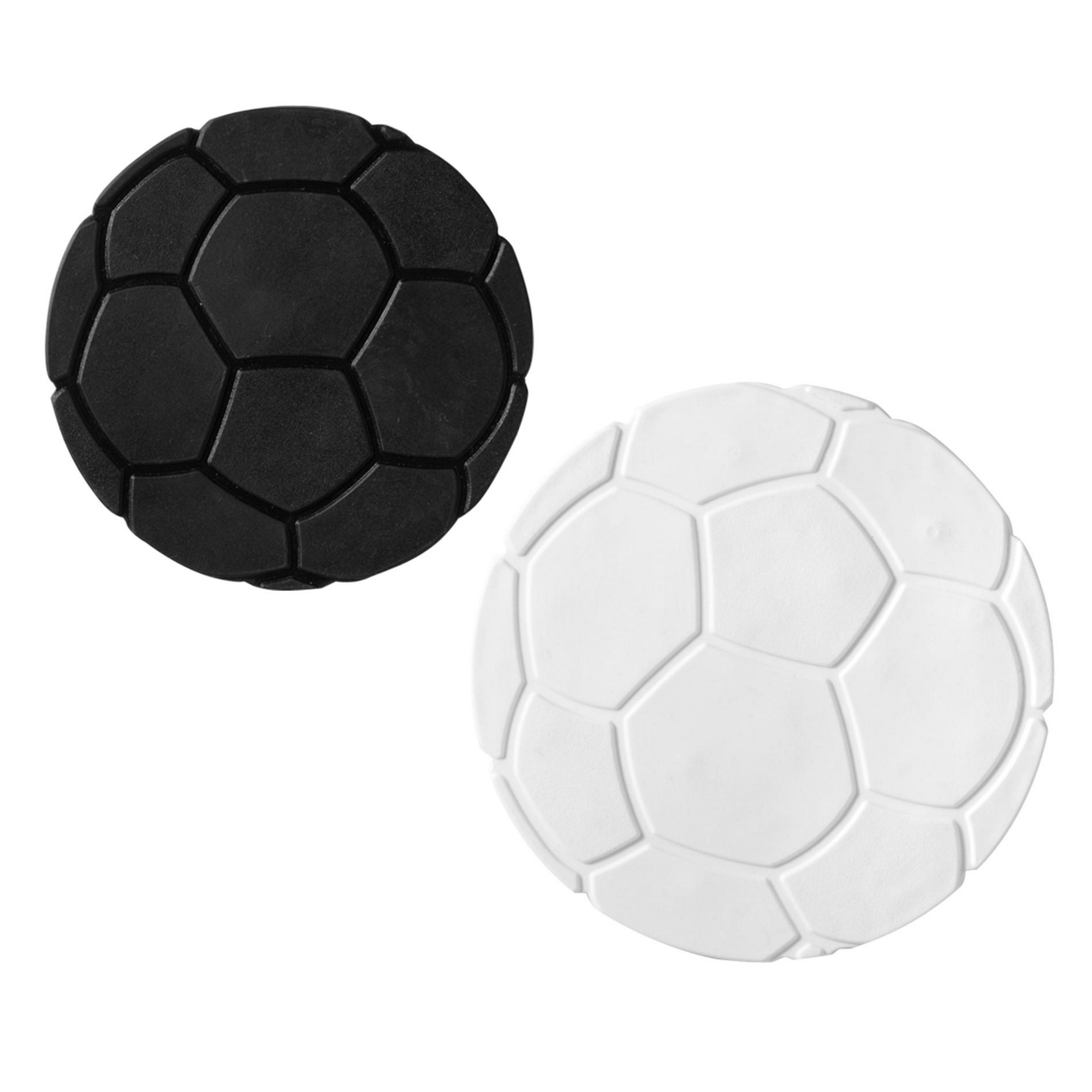 Dusch- und Wanneneinlage 'XXS Fußball' weiß/schwarz Ø 10 cm, 6 Stück + product picture