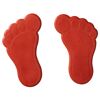 Mini Dusch- und Wanneneinlage Füße XXS 15  x 9 cm  rot 6 Stück