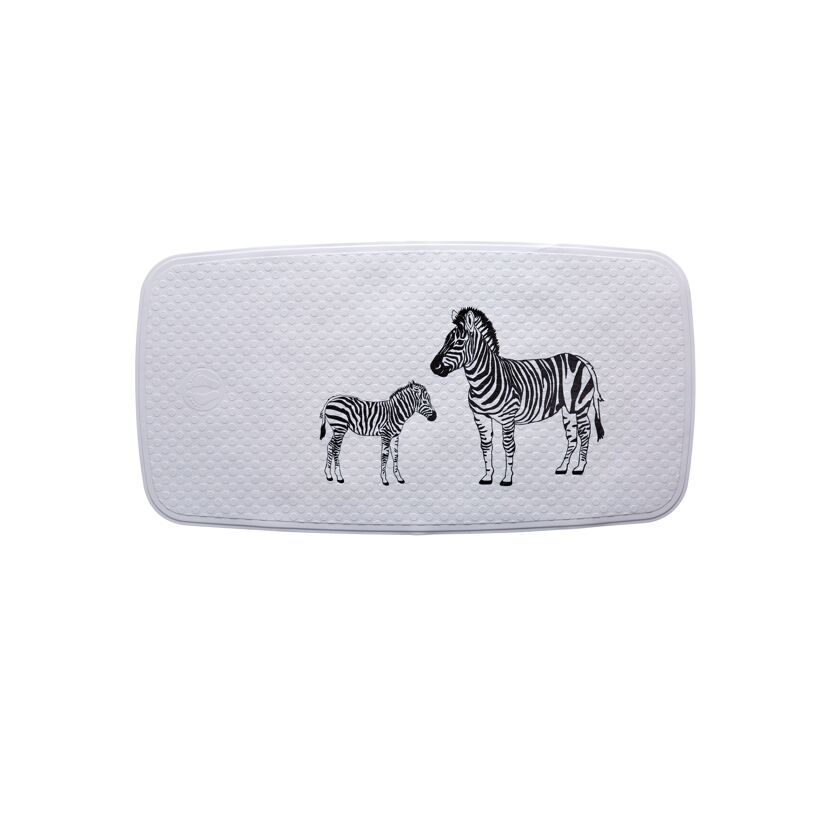 Weiße Wanneneinlage mit Zebra-Motiv