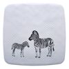 Weiße Badematte mit Zebra-Motiv