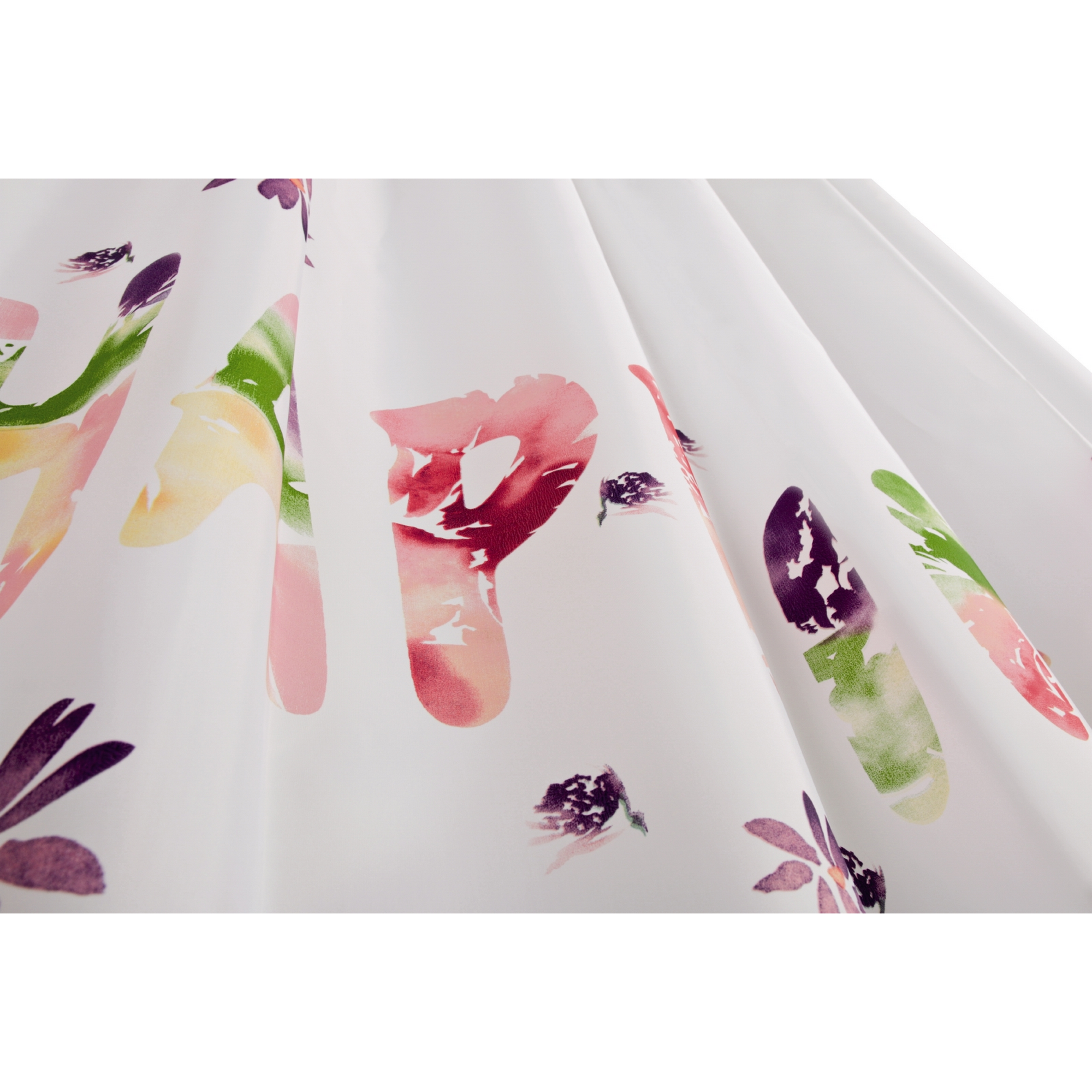 Duschvorhang 'Gerbera' Textil, mit Happiness-Print 180 x 200 cm + product picture