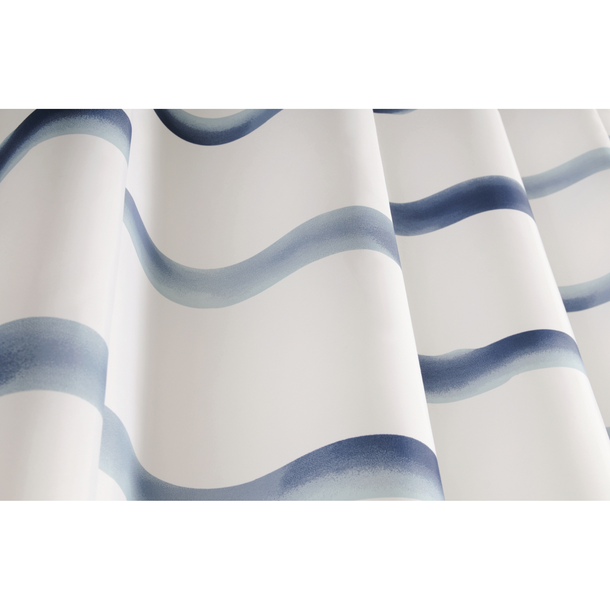 Duschvorhang 'Windsee' Textil weiss-blau 180 x 200 cm + product picture