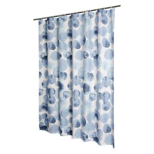 Duschvorhang 'Tupfen' Textil blau 180 x 200 cm