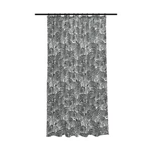 Duschvorhang 'Zebra' Polyester schwarz-weiß 180 x 200 cm