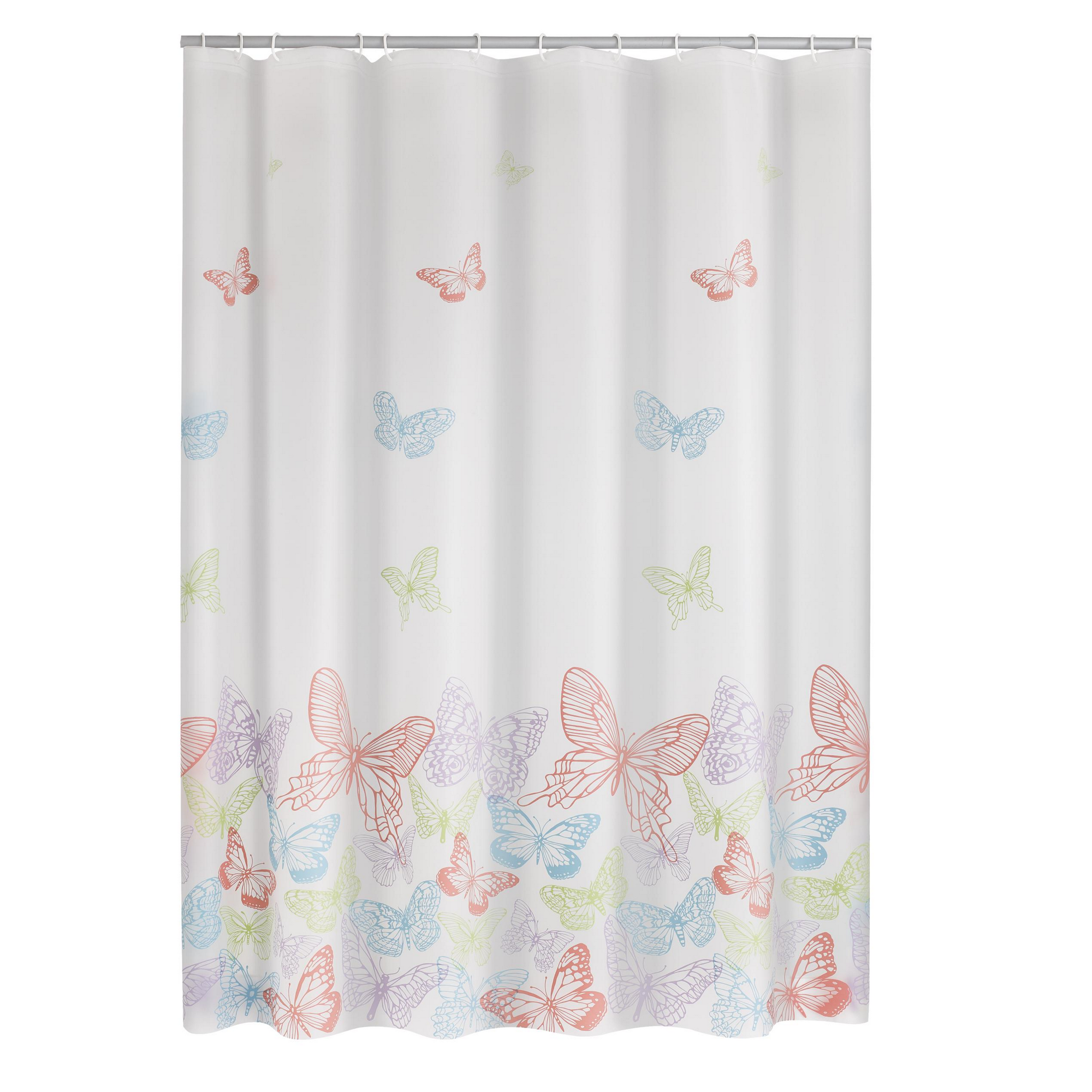 Duschvorhang 'Papillon' Folie semitransparent-multicolor 180 x 200 cm + product picture