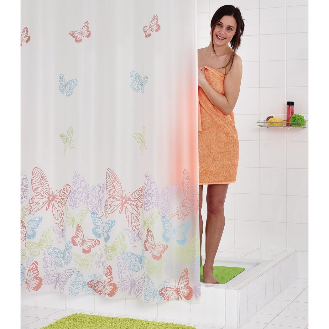 Duschvorhang 'Butterflies' bunt 180 x 200 cm