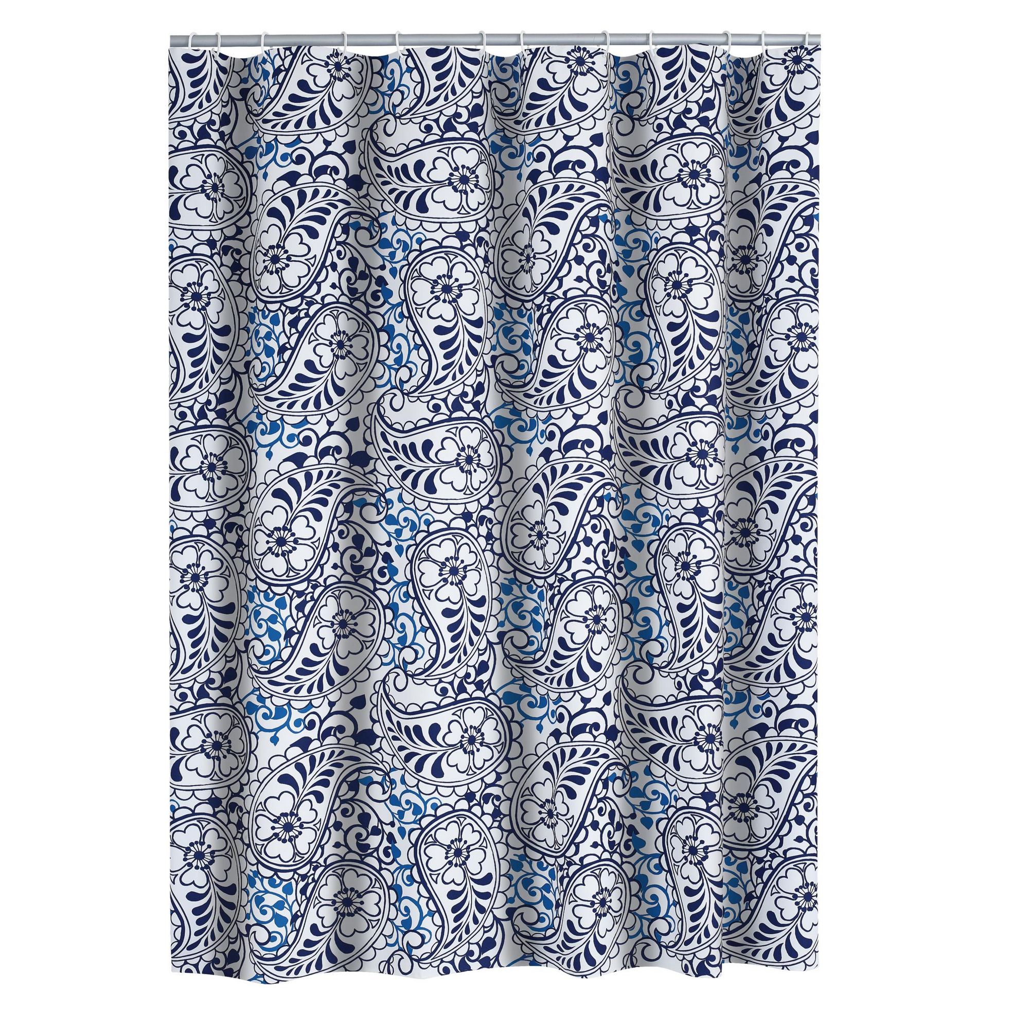 Duschvorhang 'Oriental' Folie blau 180 x 200 cm