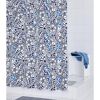 Duschvorhang 'Paisley' blau 180 x 200 cm