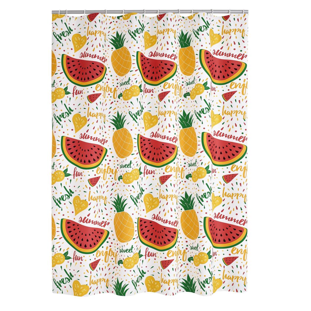 Duschvorhang 'Fruits' bunt 180 x 200 cm