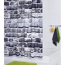 Verkleinertes Bild von Duschvorhang 'Wall' Textil grau 180 x 200 cm