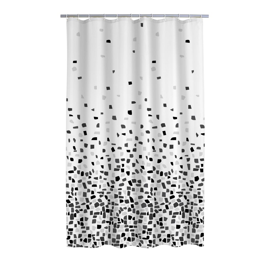 Duschvorhang 'Puzzle' schwarz 180 x 200 cm