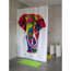Duschvorhang 'Elephant' Textil multicolor 180 x 200 cm