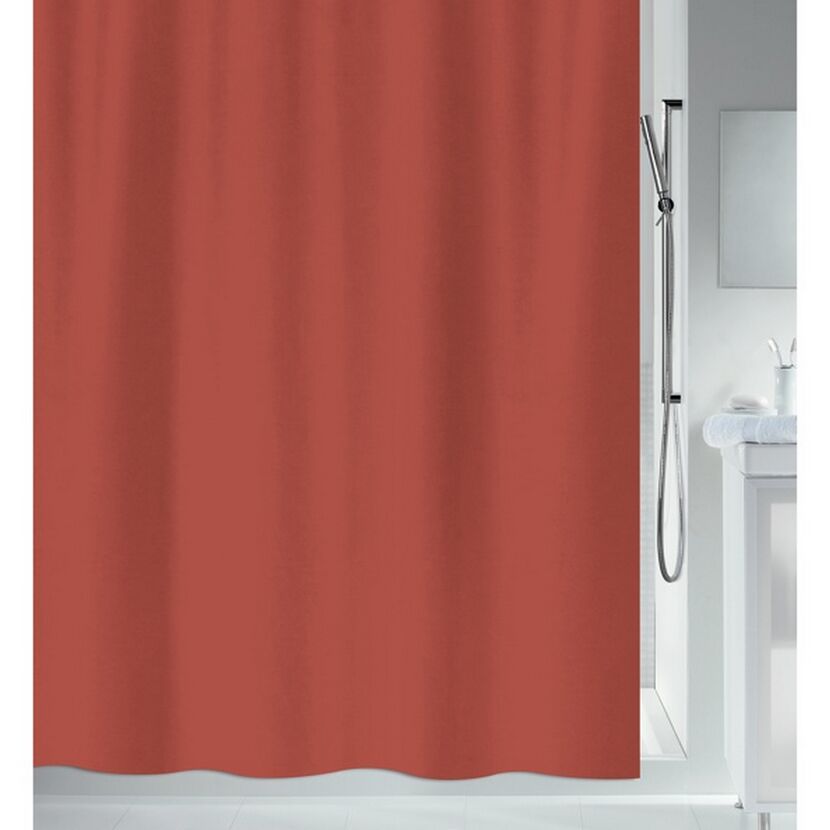 Roter Duschvorhang Primo in Badezimmer