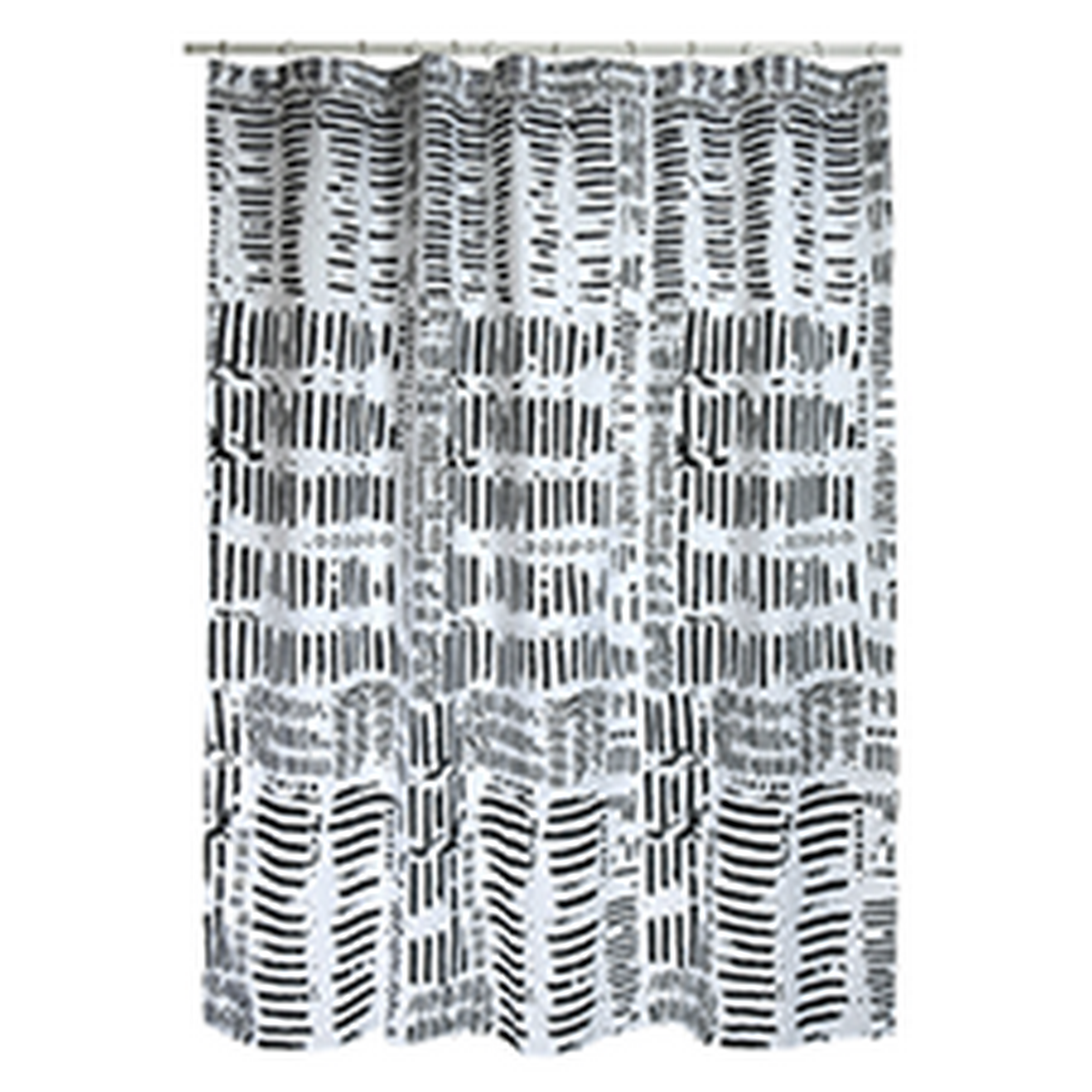 Duschvorhang 'Connection' Textil schwarz/weiß 180 x 200 cm + product picture
