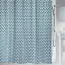 Verkleinertes Bild von Duschvorhang 'Deepforest' Textil weiß/blau 180 x 200 cm