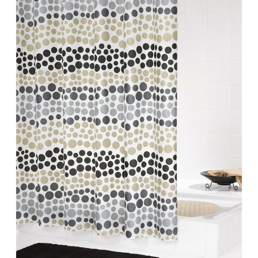 Duschvorhang 'Layer' beige 180 x 200 cm