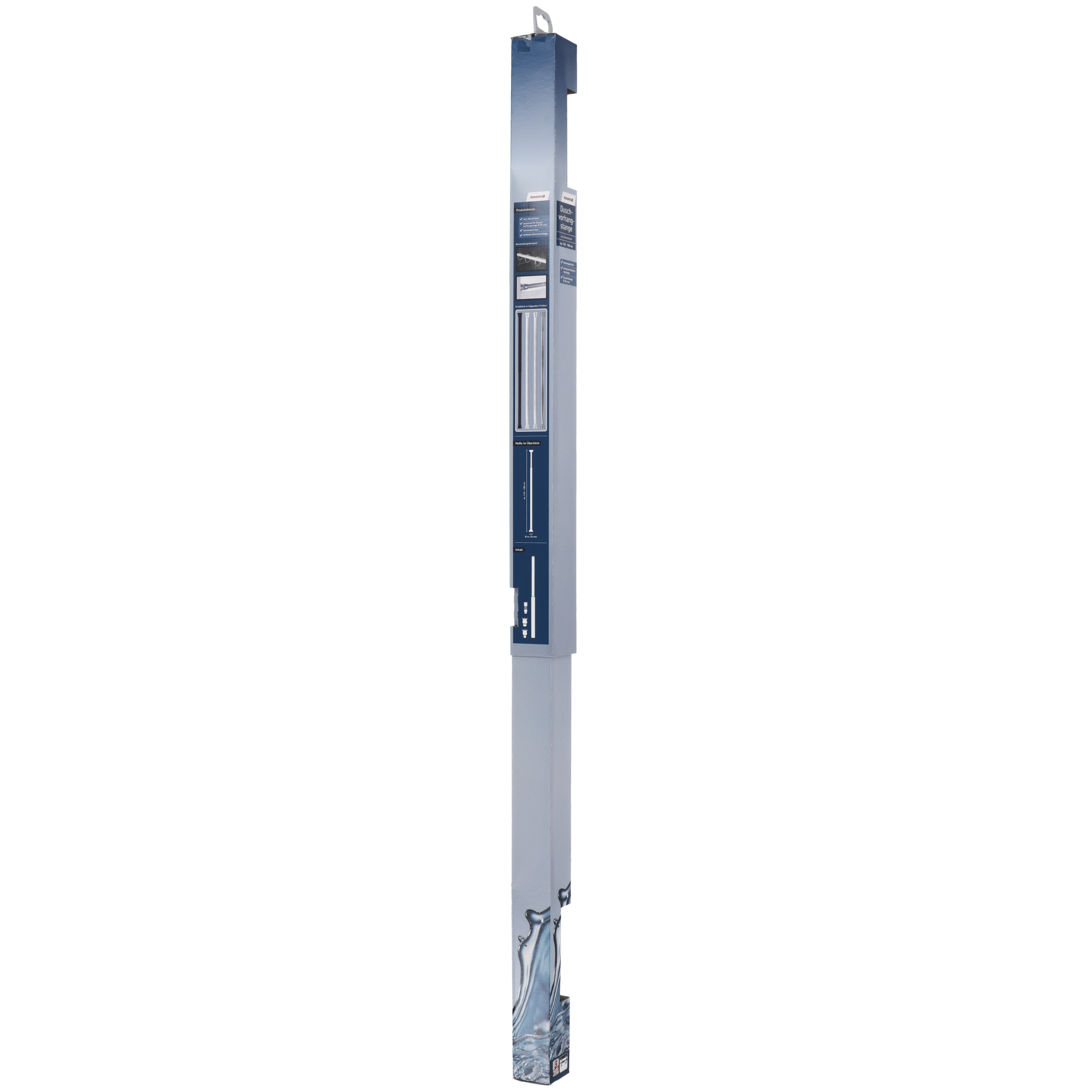 Federstange 'Wien' schwarz Ø 25 mm, 110-185 cm