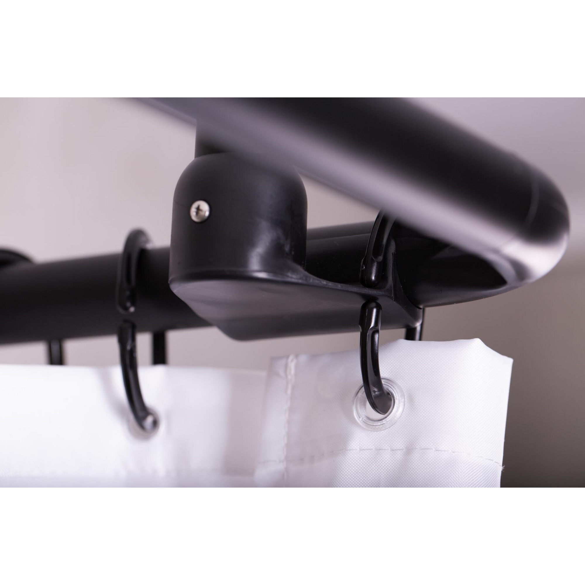 Deckenabhängung 'Wien' schwarz 55 cm, für Ø 25 mm Duschgestänge