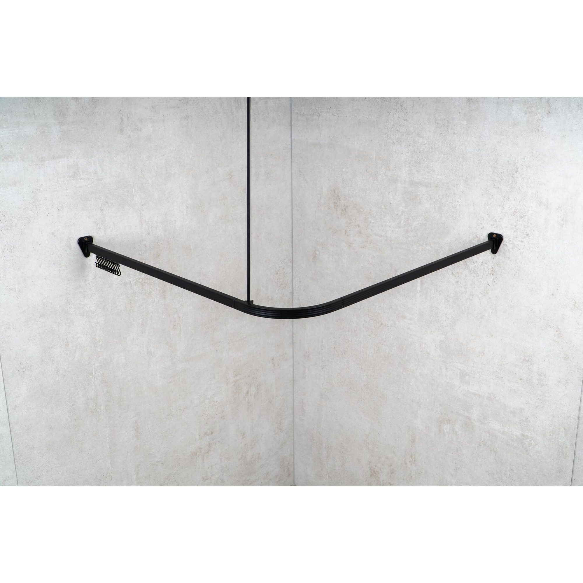 Universal-Vorhangschiene 'Bruck' schwarz 90 x 90 x 90 cm