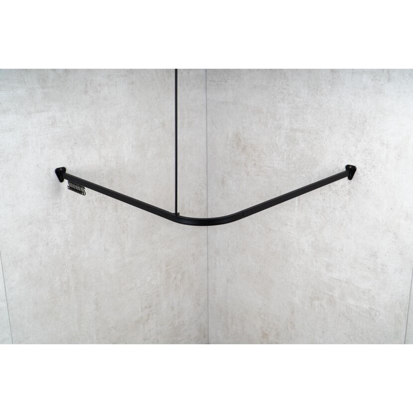 Universal-Vorhangschiene 'Bruck' schwarz 90 x 90 x 90 cm