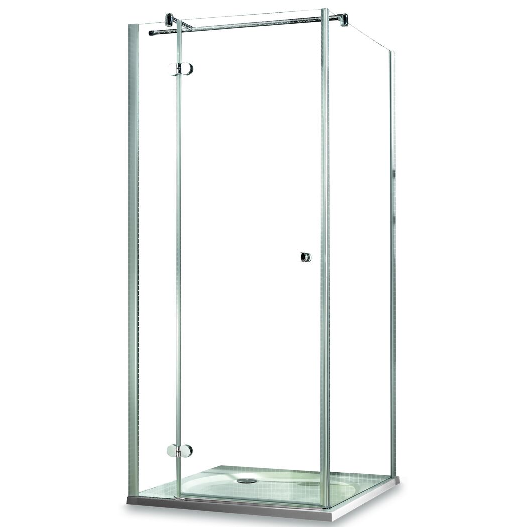 Drehtür 'Winga' für Seitenwand links 90 x 195 cm grau