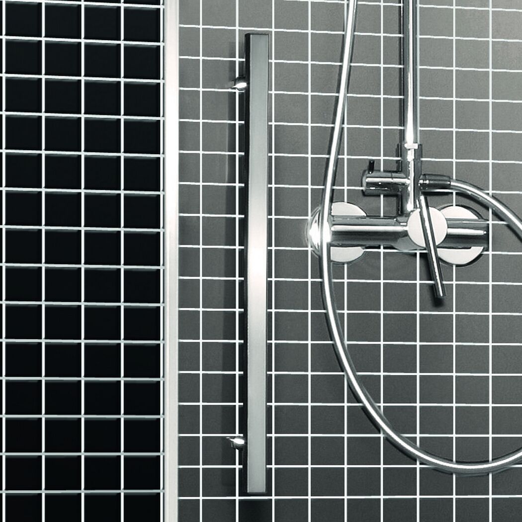 Schiebetür 'Beta' für Nische links, mit Antikalkbeschichtung 120 x 190 cm chrom