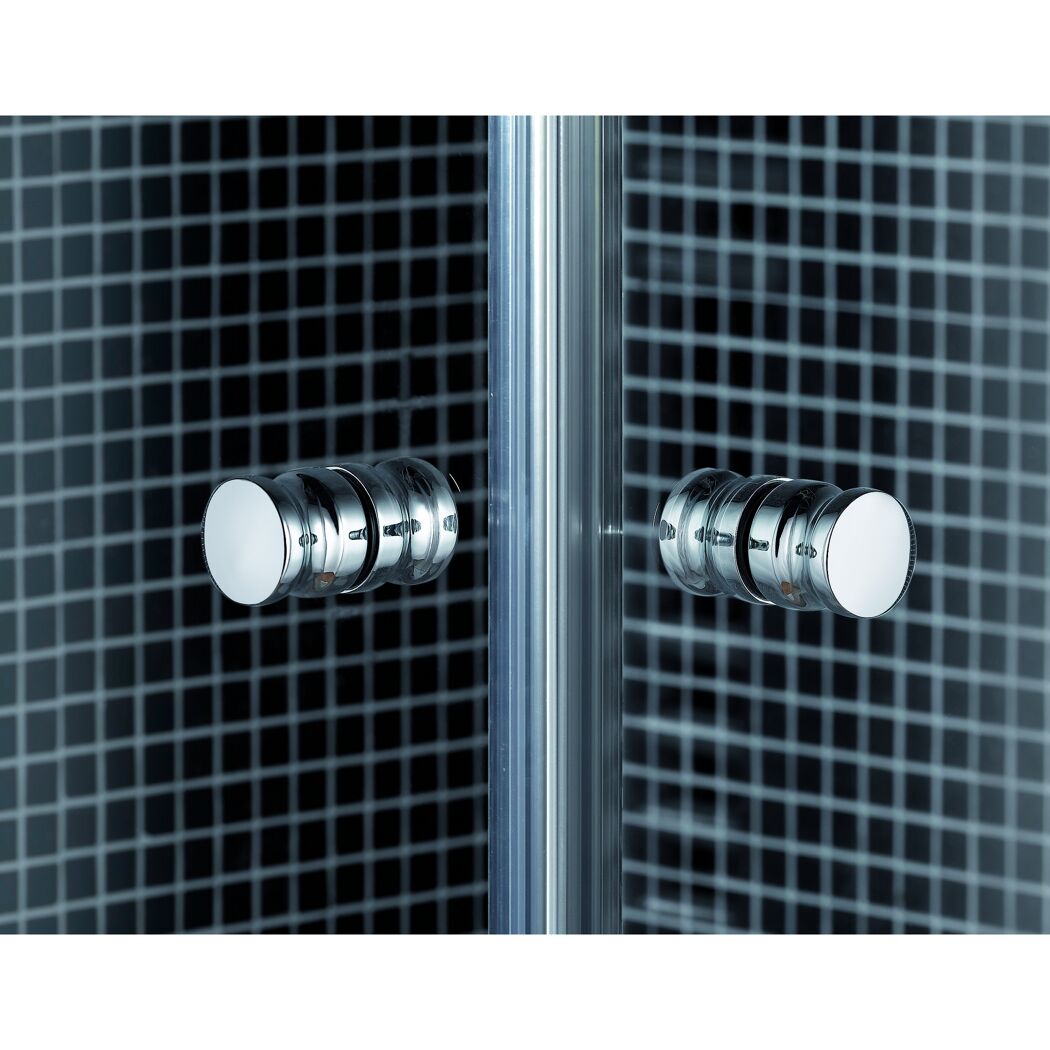 Drehtür 'Winga' für Nische links, mit Antikalkbeschichtung 80 x 195 cm grau