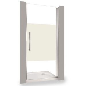 Drehtür für Nische 'Beta' halbtransparent, Titanoptik, Sondermaß bis 98,7 x 200 cm