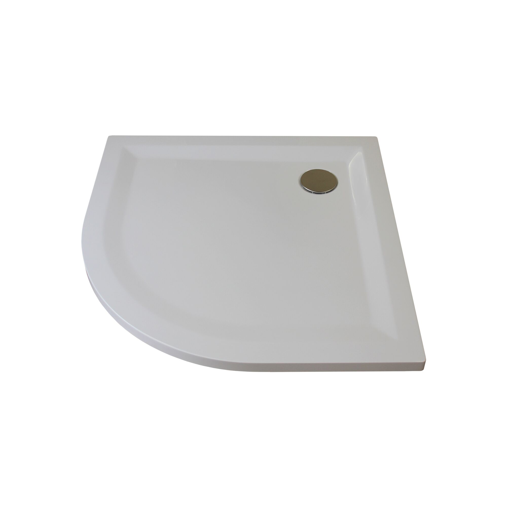 Weiße viertelrunde Duschwanne