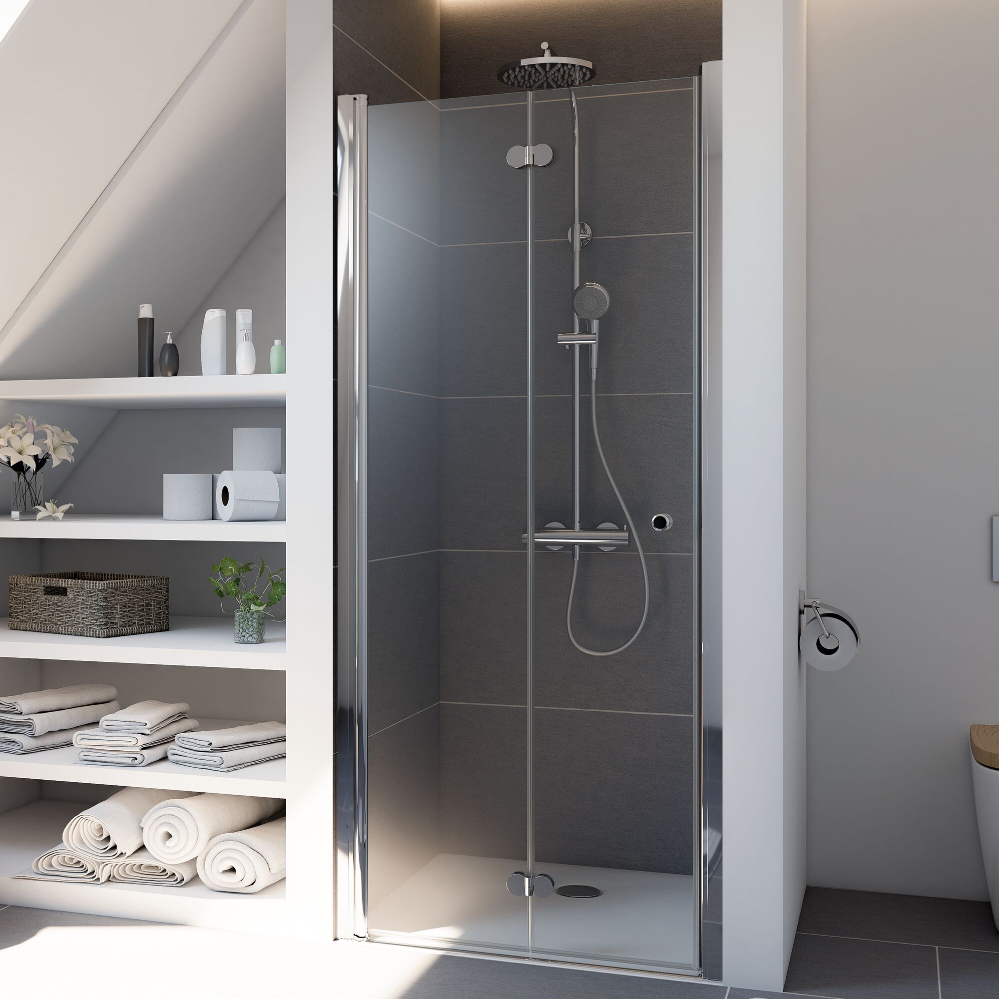 Duschkabine Elana Komfort in einem Badezimmer