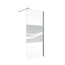 Verkleinertes Bild von Walk In Dusche 'Alexa Style 2.0' teilgerahmt, Liane-Dekor quer, Chromoptik, 100 x 190 cm