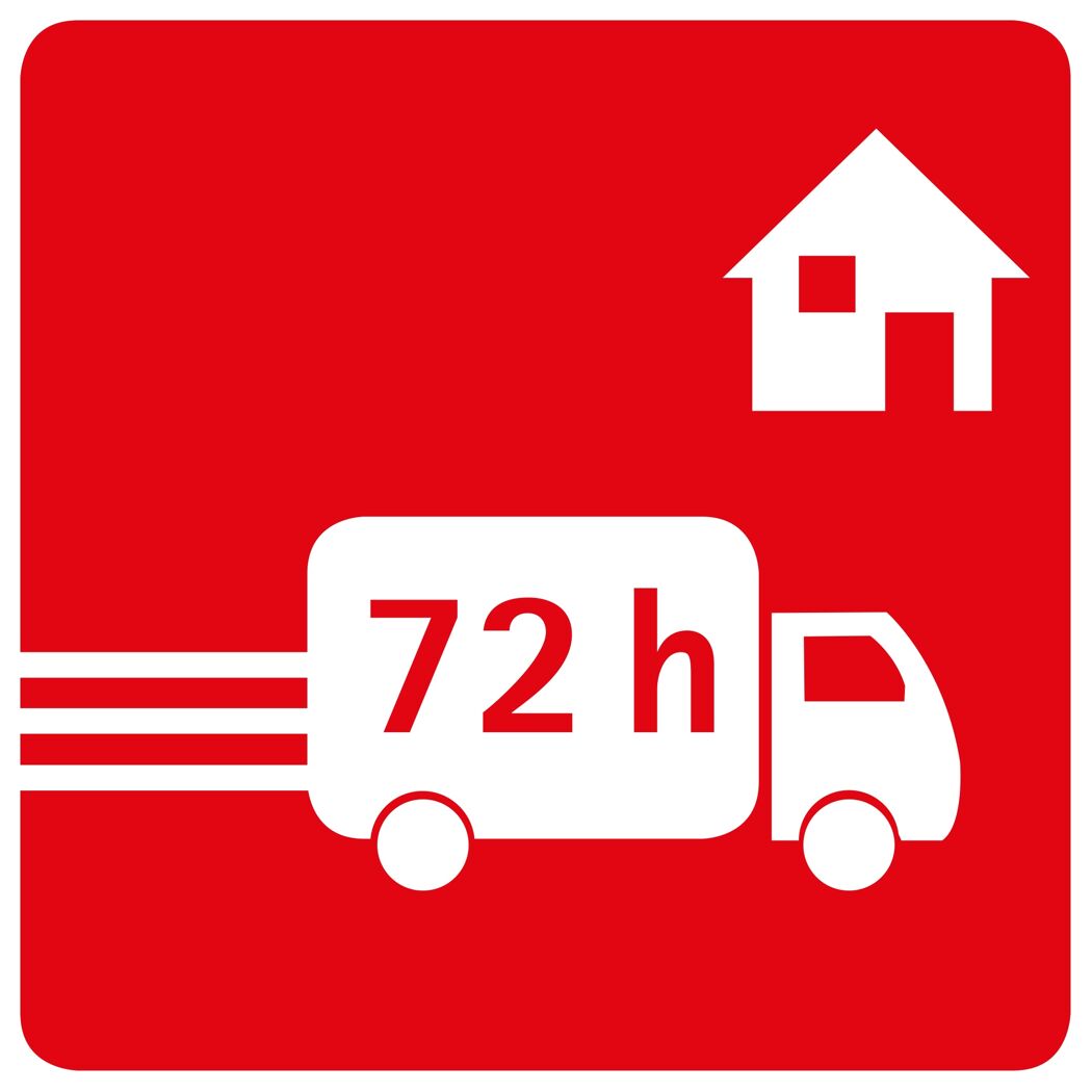 Lieferung in 72 Stunden