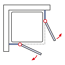Eckdusche auf Fliesen 'MasterClass' Chromoptik 100 x 200 x 100 cm