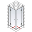 Eckdusche auf Fliesen 'MasterClass' Chromoptik 100 x 200 x 100 cm