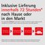 Lieferung innerhalb von 72 Stunden