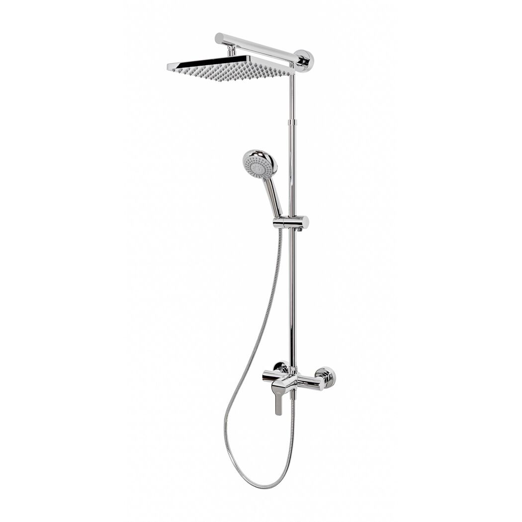 Duschsystem DuschMaster Classic chrom Einhebel eckig