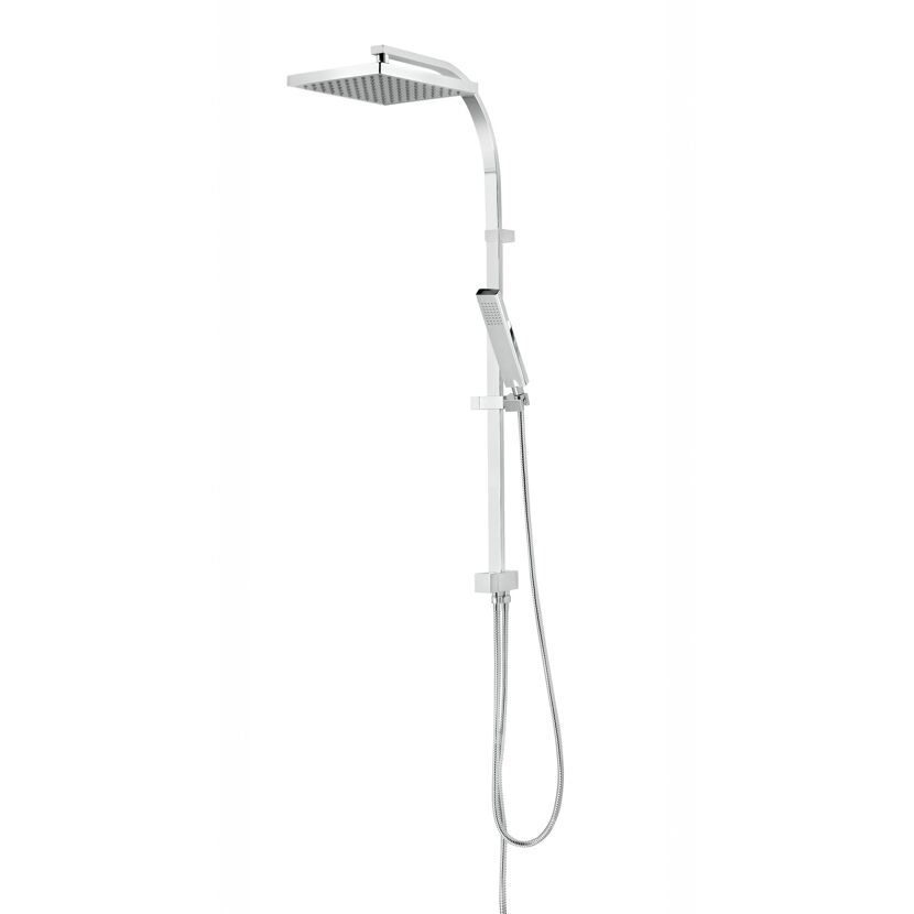 Duschsystem mit Regendusche und Handbrause in Chrom