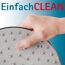 Hand hält Duschkopf mit Anti-Kalk-Noppen