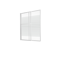 Verkleinertes Bild von Badewannenfaltwand 'Komfort' vollgerahmt, gestreift, 70-118 x 140 cm, 2-teilig